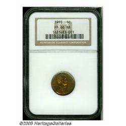 1915 1C PR66 Red and Brown NGC. Silver-gray color