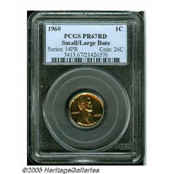 1960 1C Small Over Large Date PR67 Red PCGS. FS-0