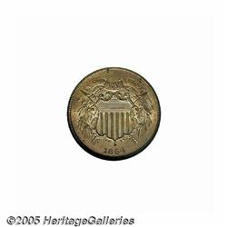 1864 2C Large Motto MS66 Red NGC. Original red-or