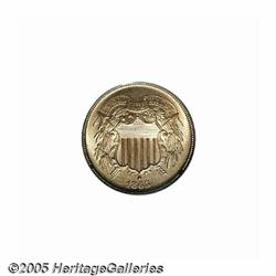 1865 2C MS66 Red PCGS. Fancy 5. In every series t