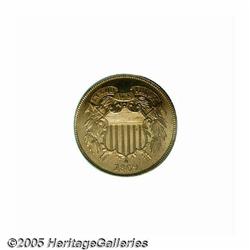 1869 2C PR65 Red PCGS. Sharply struck and fully b