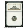 Image 1 : 1870 3CN MS65 NGC. A nicely struck and satiny Gem