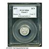 Image 3 : 1873 3CN Closed 3 MS66 PCGS. A thin layer of pale