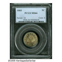 1885 5C MS66 PCGS. The 1885 is the key issue in t