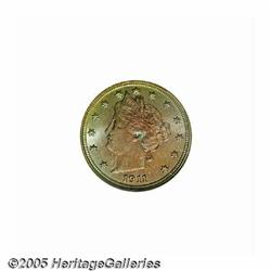 1911 5C MS66 NGC. Pastel lilac, amber, and green 