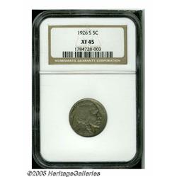 1926-S 5C XF45 NGC. A pleasing example of this ke
