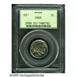 1937 5C PR65 PCGS. Bright and nicely reflective w