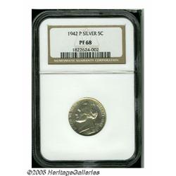 1942-P 5C Type Two PR68 NGC. Just a hint of opaqu