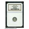 Image 1 : 1844 H10C Repunched Date MS65 Prooflike NGC. V-3.