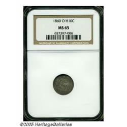 1860-O H10C MS65 NGC. Very sharply struck for a N