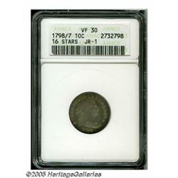 1798/97 10C 16 Stars on Reverse VF30 ANACS. JR-1,