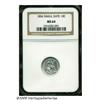 Image 1 : 1856 10C Small Date MS64 NGC. The more frequently