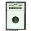 Image 1 : 1858 10C MS64 ANACS. Lovely sea-green, plum, and 