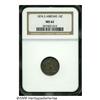 Image 1 : 1874-S 10C Arrows MS62 NGC. A deep layer of origi