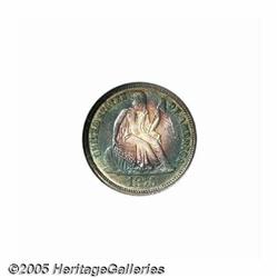 1876 10C MS66 S NGC. Type One Reverse. Sea-green 