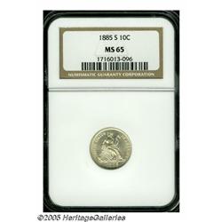1885-S 10C MS65 NGC. This is an extremely importa