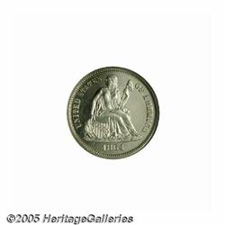 1864 10C PR67 Cameo NGC. Well struck and barely t