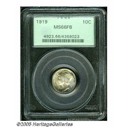 1919 10C MS66 Full Bands PCGS. Shimmering mint lu
