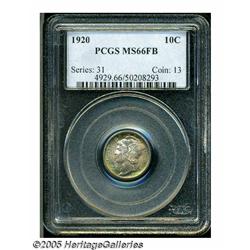 1920 10C MS66 Full Bands PCGS. This 1920 Mercury 
