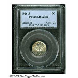1926-S 10C MS62 Full Bands PCGS. An affordable ex