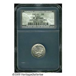 1942/1 10C XF Details, Improperly Cleaned, NCS. F