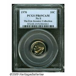 1970 10C Error No S PR69 Cameo PCGS. Collectors f