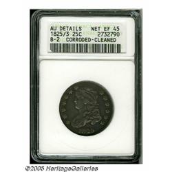 1825/4/3 25C --Corroded, Cleaned--ANACS. AU Detai