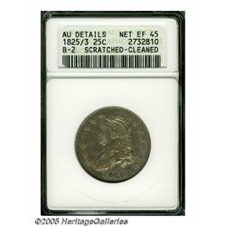 1825/4/3 25C --Scratched, Cleaned--ANACS. AU Deta