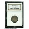 Image 3 : 1838 25C MS66 NGC. B-1, R.1. Only a single die ma