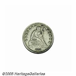 1861-S 25C XF45 ANACS. One of several challenging