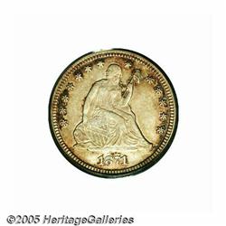 1871-CC 25C AU55 PCGS. The 1871-CC is the second 