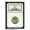 Image 1 : 1881 25C MS64 NGC. Business strike Quarter produc