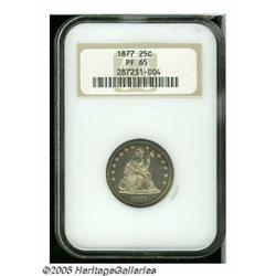 1877 25C PR65 NGC. This lovely proof, one of 510 
