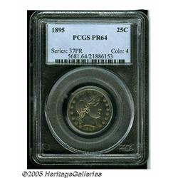 1895 25C PR64 PCGS. Sharply struck and deeply mir