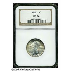 1919 25C MS66 NGC. Fully lustrous surfaces are vi