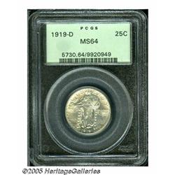 1919-D 25C MS64 PCGS. Although the head details a