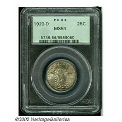 1920-D 25C MS64 PCGS. Dusky dove-gray color endow