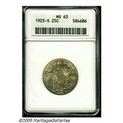 1923-S 25C MS63 ANACS. Although the head is not f