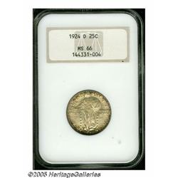 1924-D 25C MS66 NGC. This example is a wonderful 