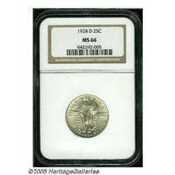 1924-D 25C MS66 NGC. Frosty white and easily a Pr