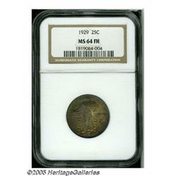 1929 25C MS64 Full Head NGC. This near-Gem is bla