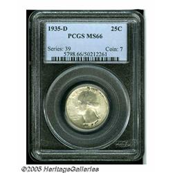 1935-D 25C MS66 PCGS. Although quite a number of 