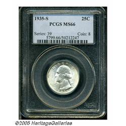 1935-S 25C MS66 PCGS. This is a brilliant Gem wit