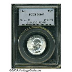 1941 25C MS67 PCGS. Well struck with bright, sati