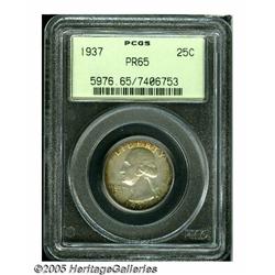 1937 25C PR65 PCGS. A splendid toned Gem Proof ex