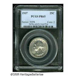 1937 25C PR65 PCGS. Only 5,542 pieces were produc