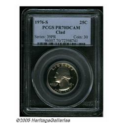 1976-S 25C Clad PR70 Deep Cameo PCGS. A magnifice