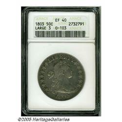 1803 50C Large 3 XF40 ANACS. O-103, R.3. A splend