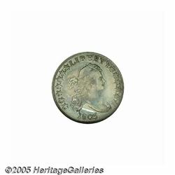 1803 50C Small 3 AU50 NGC. O-104, R.3. Deep cobal