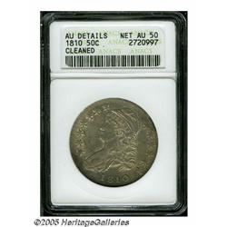 1810 50C --Cleaned--ANACS. AU Details, Net AU50. 